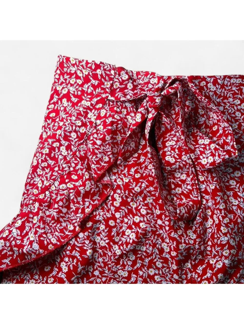 Women's Red and Multi Skirt